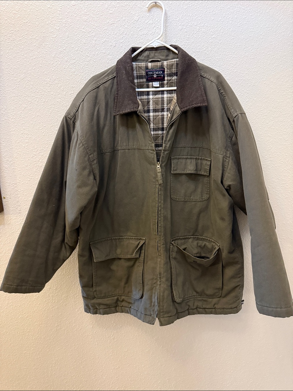 Coleman Outdoors field jacket Plaid-Lined Field Jacket in Green XL